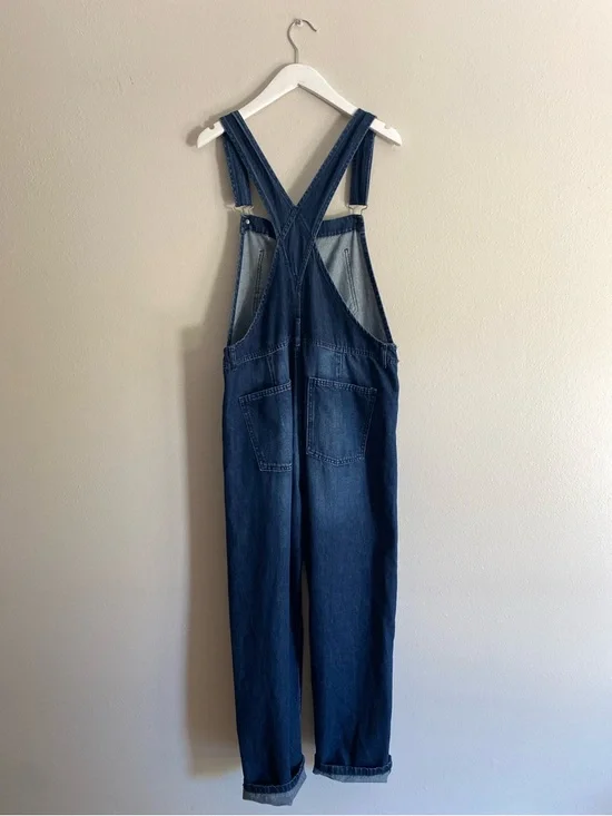 Free People We The Free Ziggy Slouchy Denim Overalls Blue M OB1194398 - Picture 11 of 12